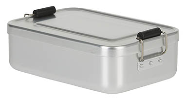Dose Lunchbox 170x115x55mm Aluminium silber